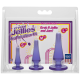 Набір анальних пробок Doc Johnson Crystal Jellies Anal - Purple, макс. діаметр 2см - 3 см - 4 см-1