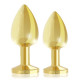 Набір металевих анальних пробок із кристалом RIANNE S – Booty Plug Luxury Set, діаметр 3 та 3,5 см-3