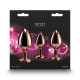 Набір анальних пробок NS Novelties Rear Assets - Trainer Kit - Rose Gold - Pink Gem-3