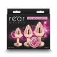Набір анальних пробок NS Novelties Rear Assets - Trainer Kit - Rose Gold - Pink Gem-2