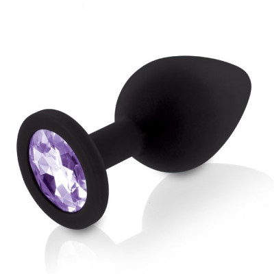 Набір силіконових анальних пробок із кристалом Rianne S: Booty Plug Set Black, діаметр 2,7см, 3,5см, Набір силіконових анальних пробок із кристалом Rianne S: Booty Plug Set Black, діаметр 2,7см, 3,5см,