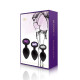 Набір силіконових анальних пробок із кристалом Rianne S: Booty Plug Set Black, діаметр 2,7см, 3,5см,-1