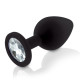 Набір силіконових анальних пробок із кристалом Rianne S: Booty Plug Set Black, діаметр 2,7см, 3,5см,-6