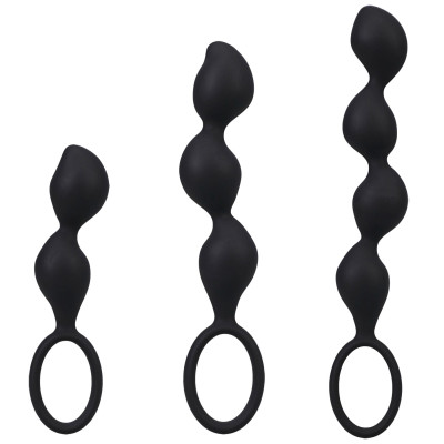 Набір анальних іграшок Doc Johnson Mood Naughty Contour Beads Trainer Set