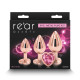 Набір анальних пробок NS Novelties Rear Assets - Trainer Kit - Rose Gold - Pink Heart-2