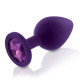 Набір силіконових анальних пробок із кристалом Rianne S: Booty Plug Set Purple, діаметр 2,7см, 3,5см-4