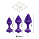 Набір силіконових анальних пробок FeelzToys - Bibi Butt Plug Set 3 pcs Purple-1