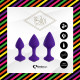 Набір силіконових анальних пробок FeelzToys - Bibi Butt Plug Set 3 pcs Purple-2