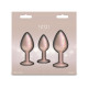 Набір анальних пробок NS Novelties Rear Assets - Trainer Kit - Iridescent Champagne - Clear Gem-3