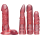 Набір для страпона Doc Johnson Vac-U-Lock Crystal Jellies Set, діаметр 3,8см, 2×4,5см, 5,1 см-1