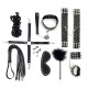 Набір Art of Sex - Spikes BDSM Set Leather, 10 предметів, натуральна шкіра, Чорний-1