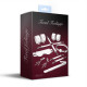 Набір Feral Feelings BDSM Kit 7 White, наручники, поножі, конектор, маска, падл, кляп, затискачі-1