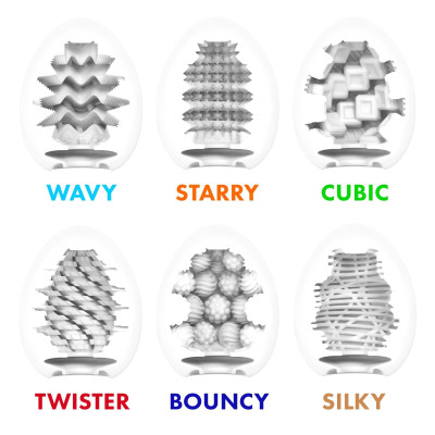Набір мастурбаторів-яєць Tenga Egg Standard 3 Pack 1 (Wavy, Starry, Cubic)