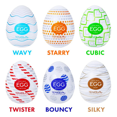 Набір мастурбаторів-яєць Tenga Egg Standard 3 Pack 1 (Wavy, Starry, Cubic)