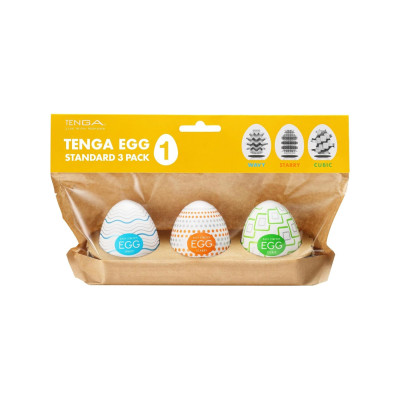 Набір мастурбаторів-яєць Tenga Egg Standard 3 Pack 1 (Wavy, Starry, Cubic)