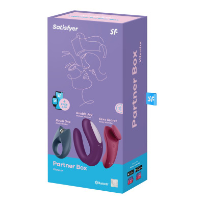 Набір Satisfyer Partner Box 3 (вібратори Double Joy та Sexy Secret + віброкільце Royal One)
