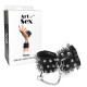 Наручники з шипами Art of Sex - Rose Spiked Leather Handcuffs, натуральна шкіра-3