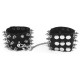 Наручники з шипами Art of Sex - Rose Spiked Leather Handcuffs, натуральна шкіра-1