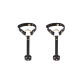 Пара браслетів на зап'ясті і палець Bijoux Indiscrets MAZE Hand Bracelet Harness Black, екошкіра-1