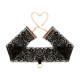 Мереживні наручники та комір Rosy Gold - Lace Cuffs and Collar - Black-4