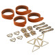 Набір для зв'язування LOCKINK Hogtie Set - Brown-1