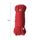 Мотузка для BDSM BTB Bondage Rope Red, довжина 10 м, діаметр 65 мм, поліестер-1
