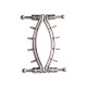 Затискач для статевих губ Master Series Spread'Em Poker Vagina Clamp with Adjustable Pressure Screws