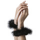 Наручники металеві Adrien Lastic Handcuffs Black з чорною пухнастою обробкою-2
