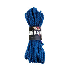 Джутова мотузка для шибарі Feral Feelings Shibari Rope, 8 м синя