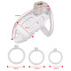 Клітка для пеніса LOCKINK SEVANDA Plastic Penis Chastity Cage - Transparent-8