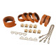 Набір із 8 ременів для зв'язування LOCKINK 8-Bondage-Straps Restraint Set - Brown-2