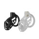 Клітка для пеніса LOCKINK SEVANDA Plastic Penis Chastity Cage, чорна, 3 кільця різних розмірів-8