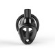 Клітка для пеніса LOCKINK SEVANDA Plastic Penis Chastity Cage, чорна, 3 кільця різних розмірів-2