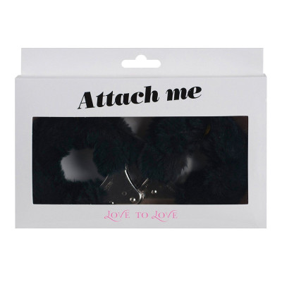 Наручники з плюшевою обробкою Love To Love ATTACH ME Black Наручники з плюшевою обробкою Love To Love ATTACH ME Black