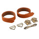 Наручники LOCKINK Wristcuffs/Anklecuffs Brown Set-3