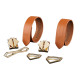 Наручники LOCKINK Wristcuffs/Anklecuffs Brown Set-2