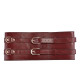 Шкіряний пояс для бондажу Liebe Seele Wine Red Waist Cuff S Size-4
