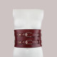 Шкіряний пояс для бондажу Liebe Seele Wine Red Waist Cuff S Size-6