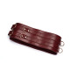 Шкіряний пояс для бондажу Liebe Seele Wine Red Waist Cuff M Size-1