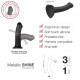 Насадка для страпона Strap-On-Me Mono Density Dildo Violet M, диам. 3,3см, однослойный силикон, гибк-4