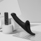 Вібронасадка для страпону з вакуумною стимуляцією Strap-On-Me Multi Orgasm Dildo M Black-1