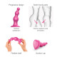 Насадка для страпона Strap-On-Me Dildo Plug Beads Framboise Metallic L-2