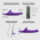Вібронасадка для страпону з вакуумною стимуляцією Strap-On-Me Multi Orgasm Dildo S Purple-2