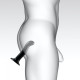 Насадка для страпона Strap-On-Me P&G-Spot Dildo, силикон, размер S-6