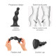 Насадка для страпона Strap-On-Me Dildo Plug Beads Black XL-2