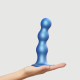 Насадка для страпона Strap-On-Me Dildo Plug Balls Blue Metallic XL-1