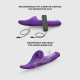 Вібронасадка для страпону з вакуумною стимуляцією Strap-On-Me Multi Orgasm Dildo L Purple-3