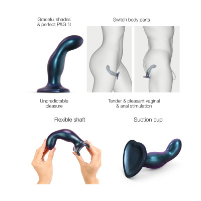 Дилдо Strap-On-Me DILDO PLUG SNAKY METALLIC BLUE - M Дилдо Strap-On-Me DILDO PLUG SNAKY METALLIC BLUE - M