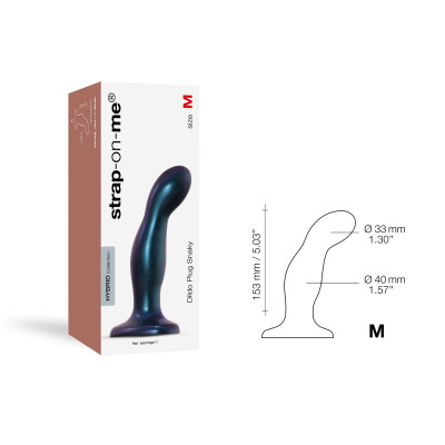 Дилдо Strap-On-Me DILDO PLUG SNAKY METALLIC BLUE - M Дилдо Strap-On-Me DILDO PLUG SNAKY METALLIC BLUE - M
