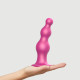 Насадка для страпона Strap-On-Me Dildo Plug Beads Framboise Metallic XXL-1